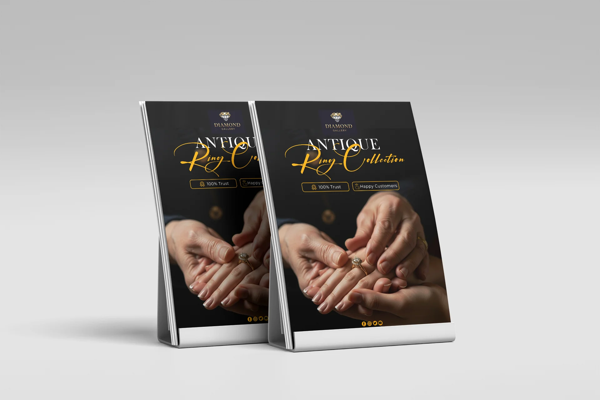 Diamond Gallery Antique Ring Collection Flyer Design