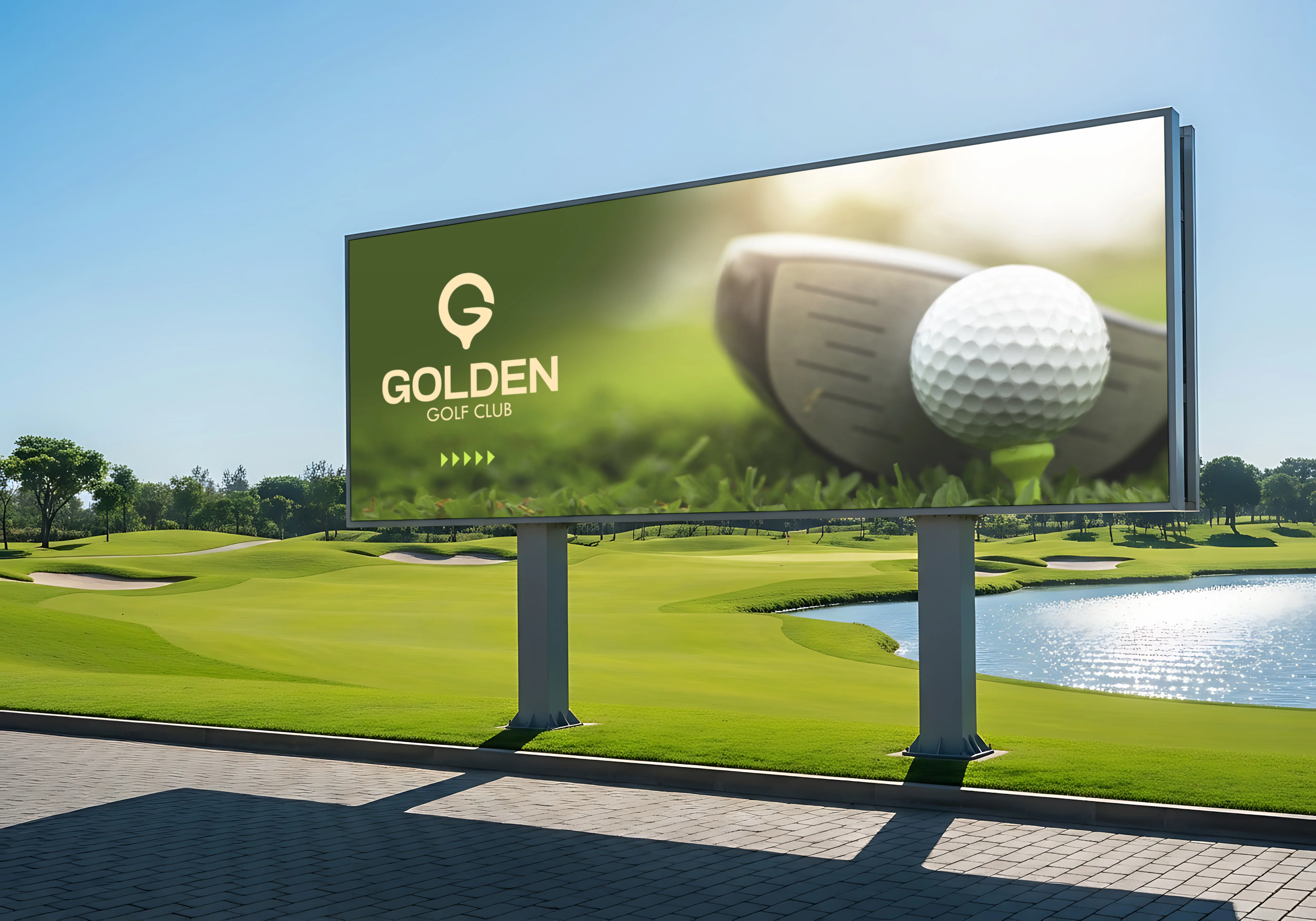 Golden Golf Club Brand Visual Identity Design