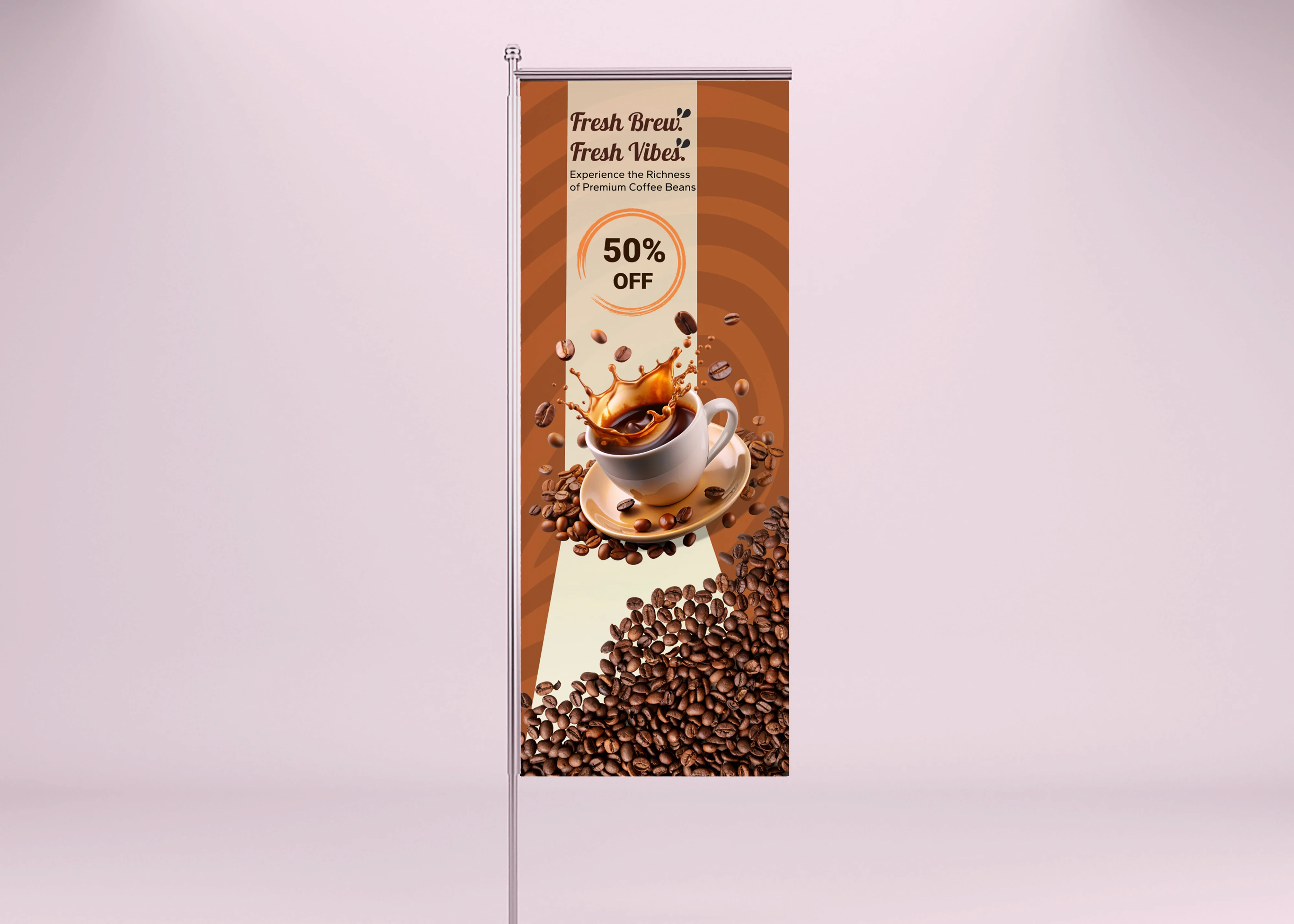 Coffee Shop Roll-Up Banner Design