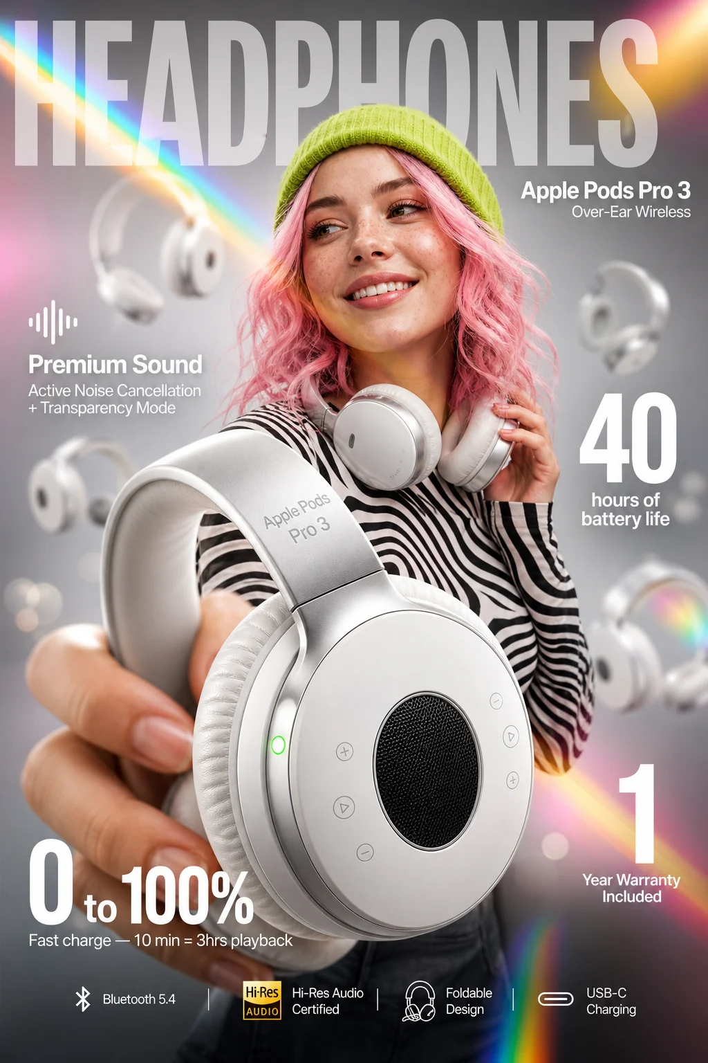 Apple AirPods Pro 3 Poster Design