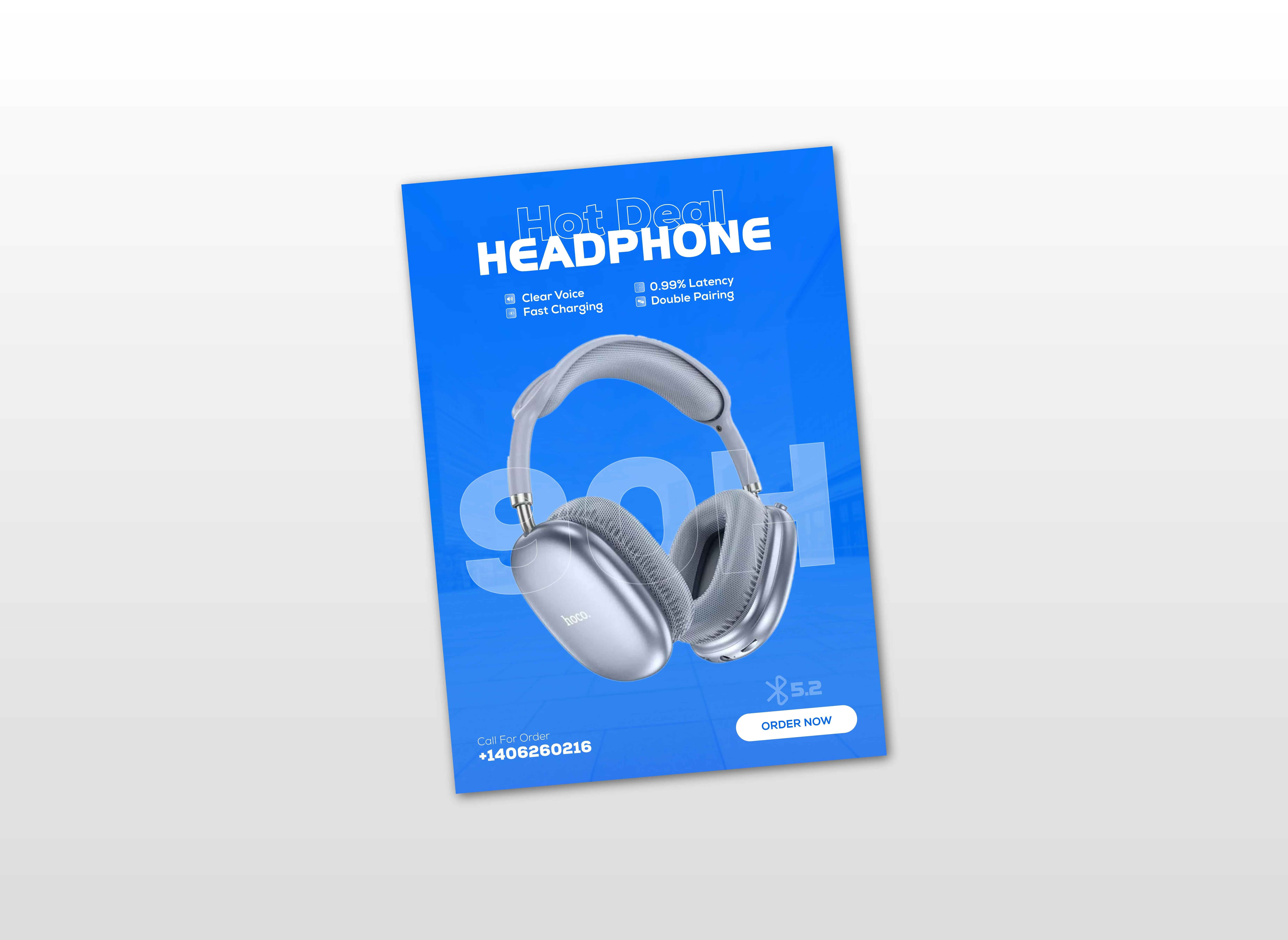 Hot Deal Headphone Promotion Flyer Design