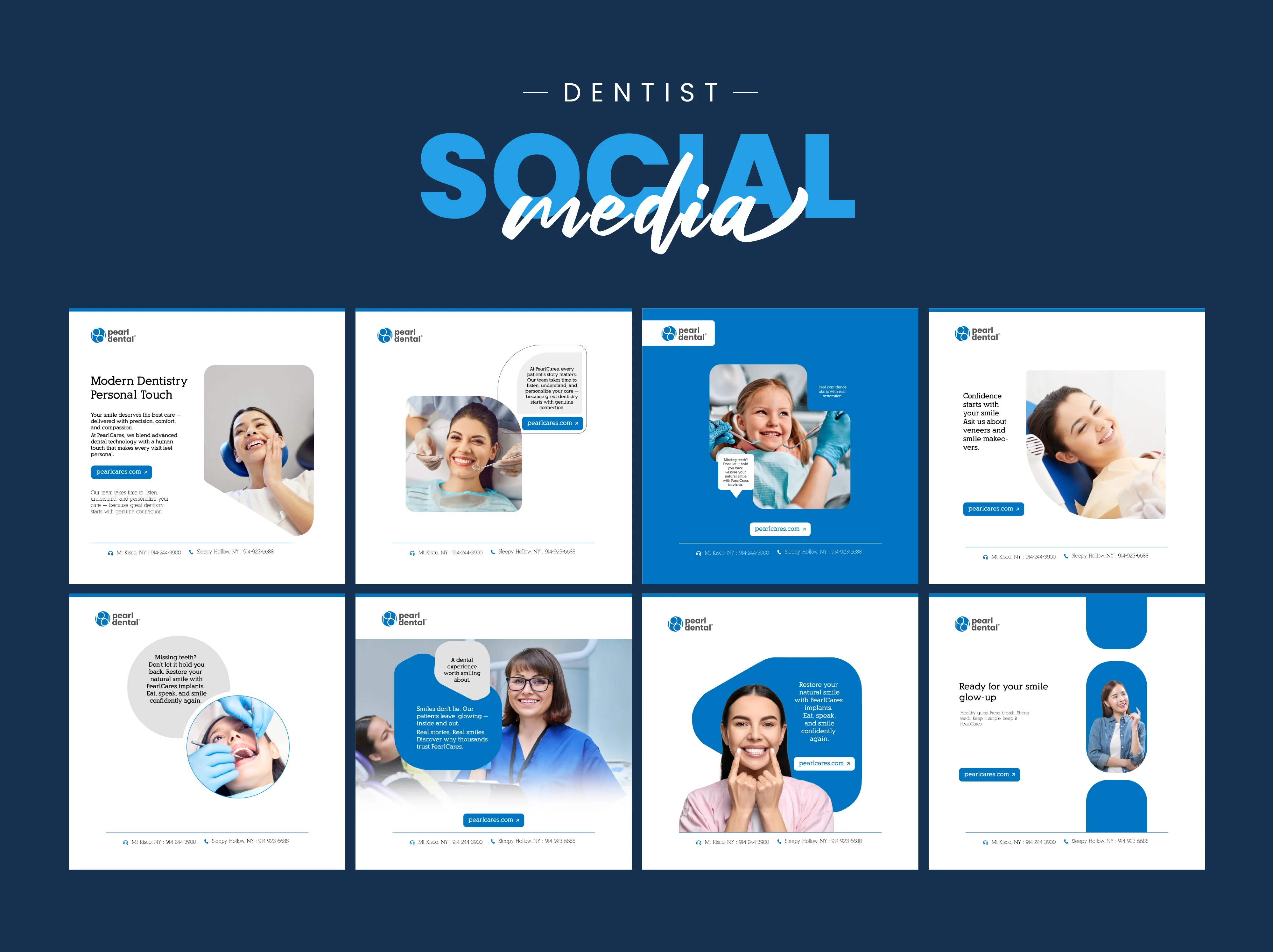 Pearl Dental Care Social Media Design