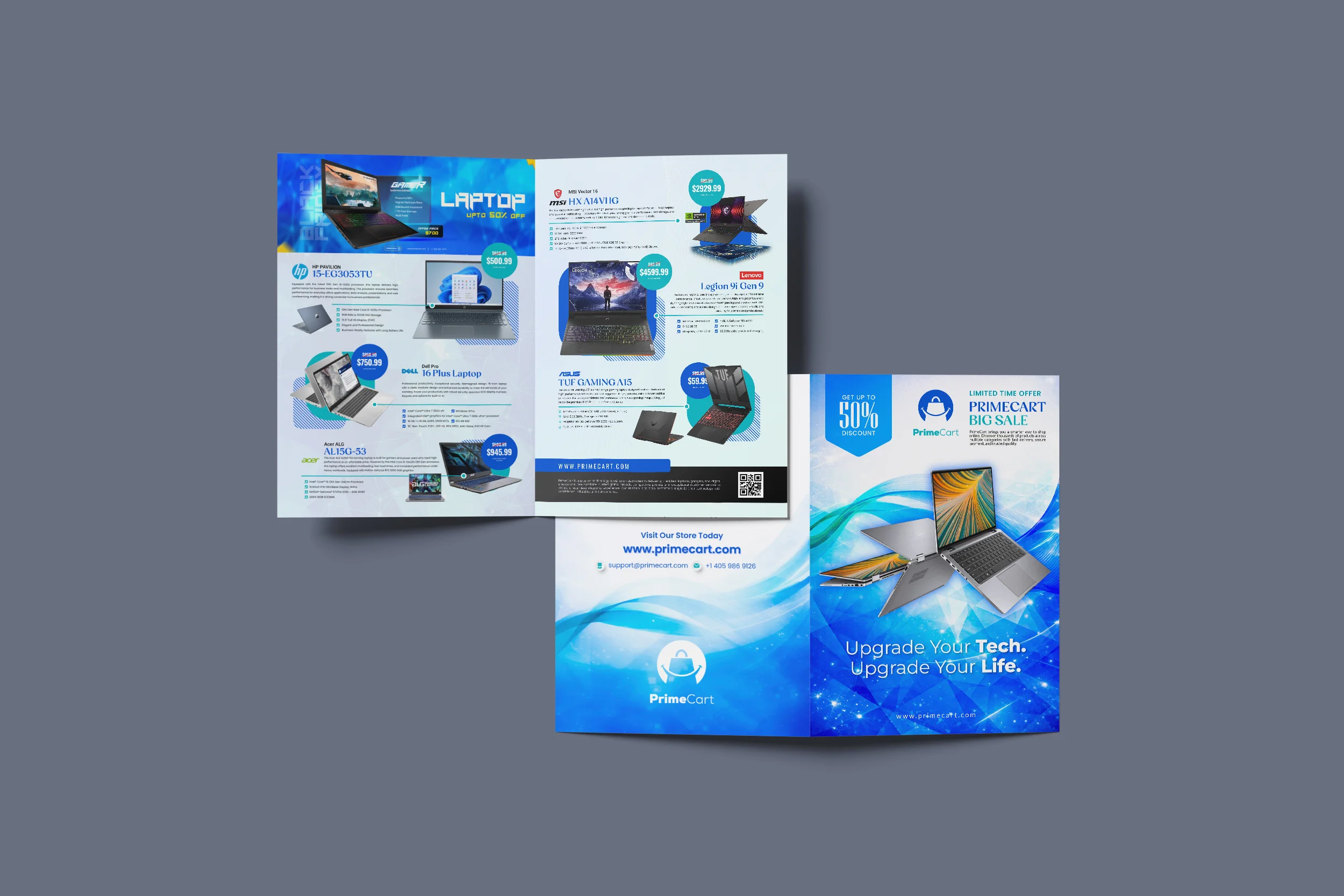 PrimeCart Bi-Fold Brochure Design
