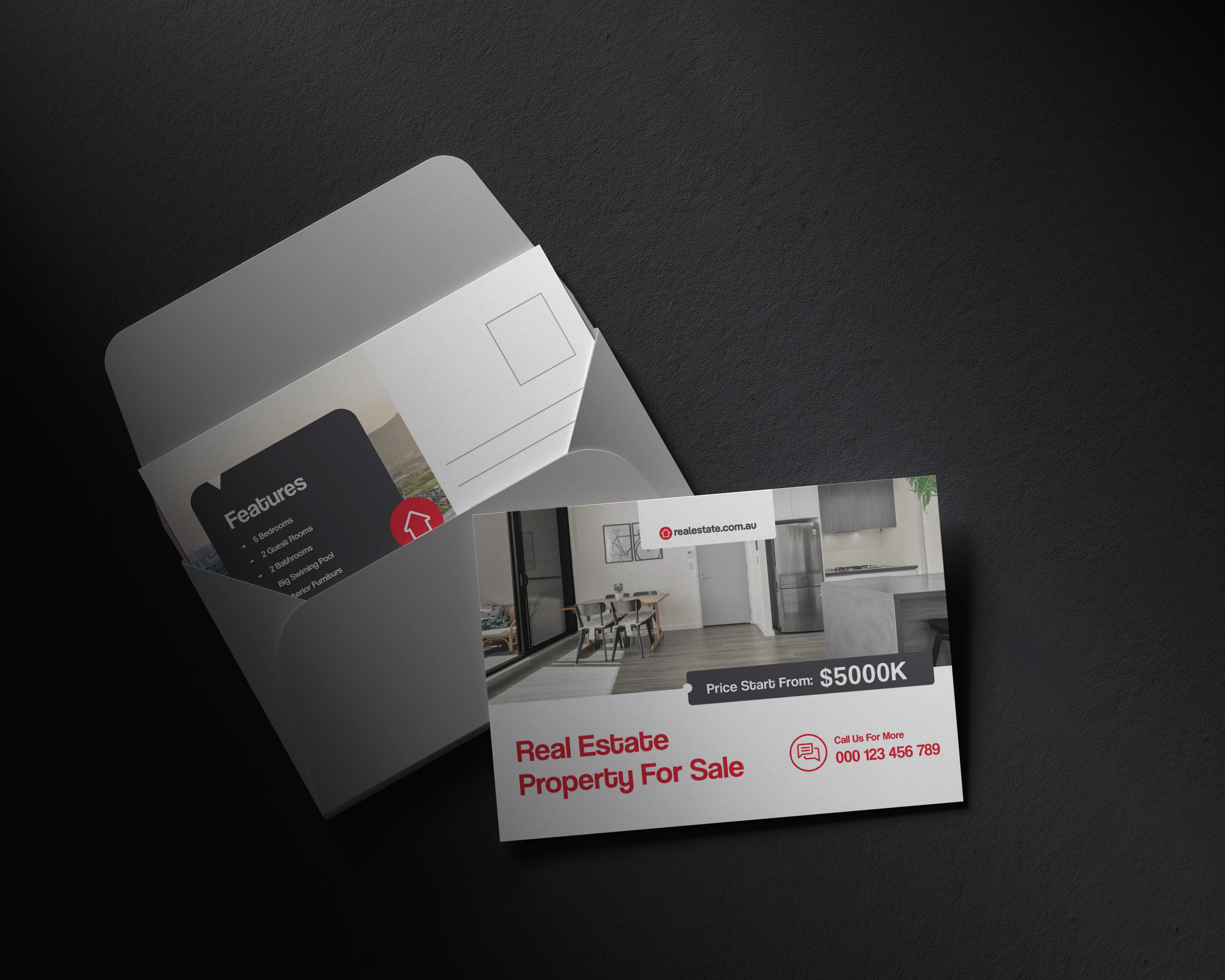 Real Estate Property Sale Postcard Design