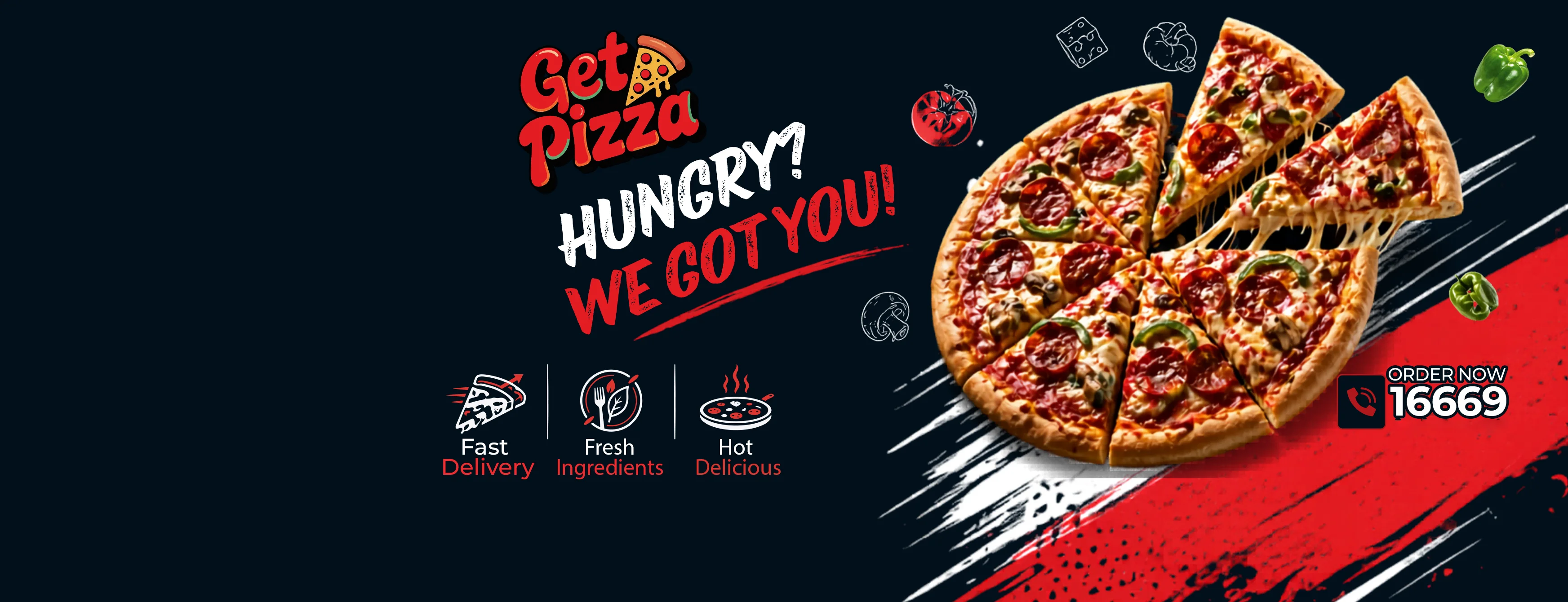 Get Pizza Full Vehicle Wrap Design