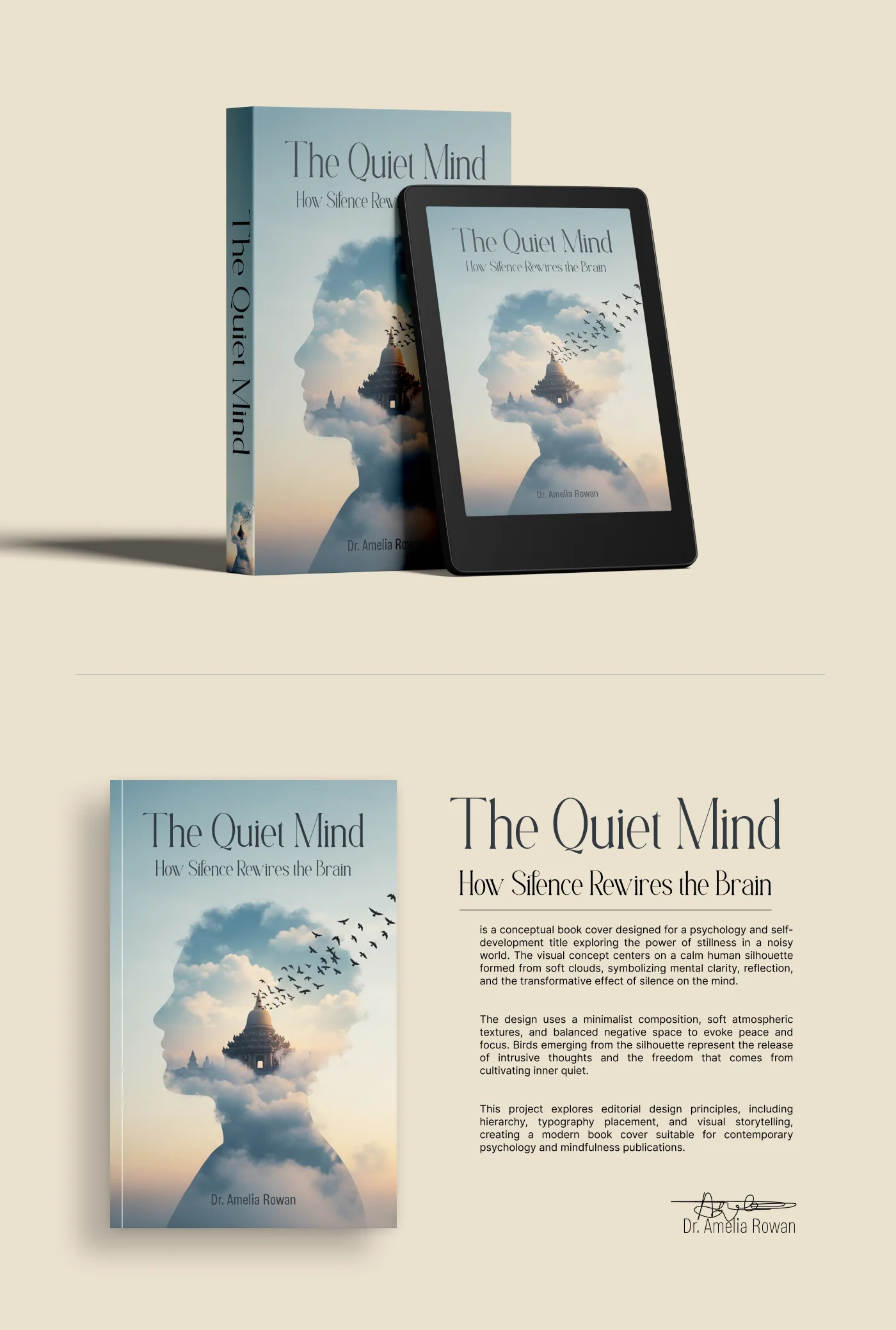 The Quiet Mind Book Cover Design