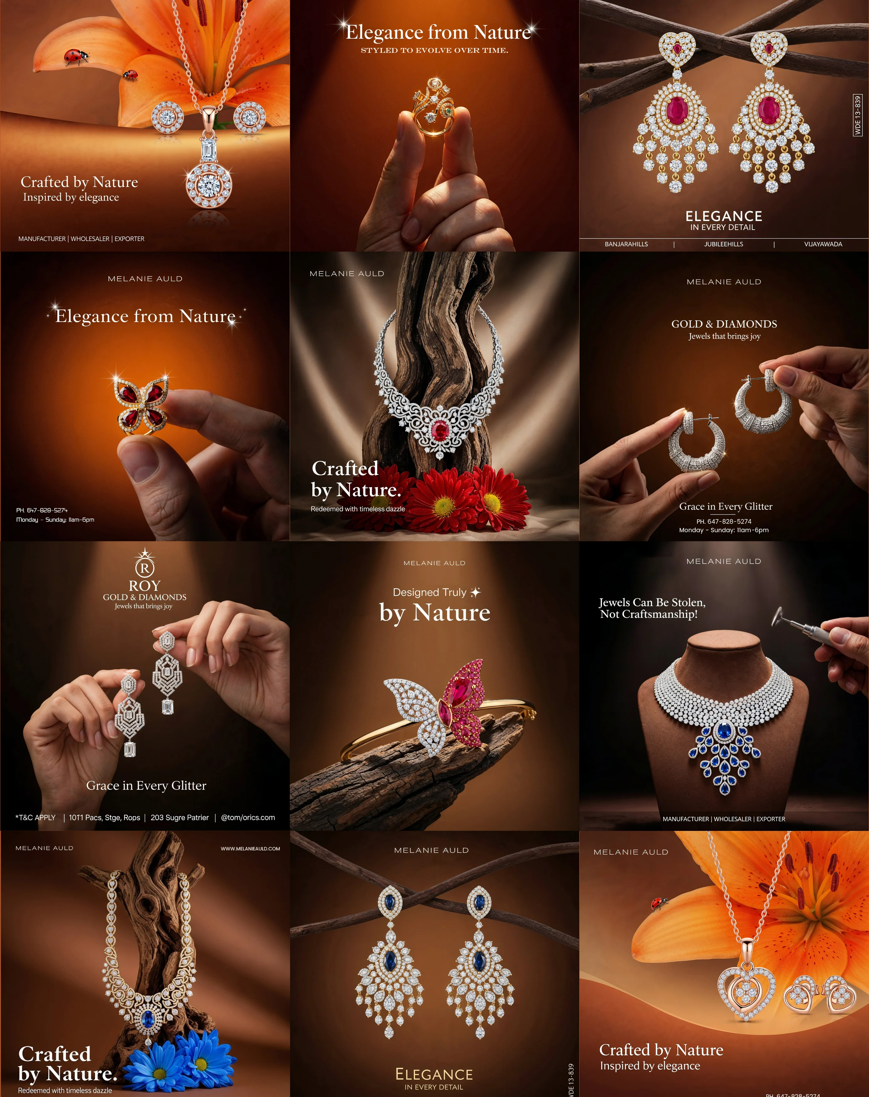 Melanie Auld Luxury Jewelry Social Media Design