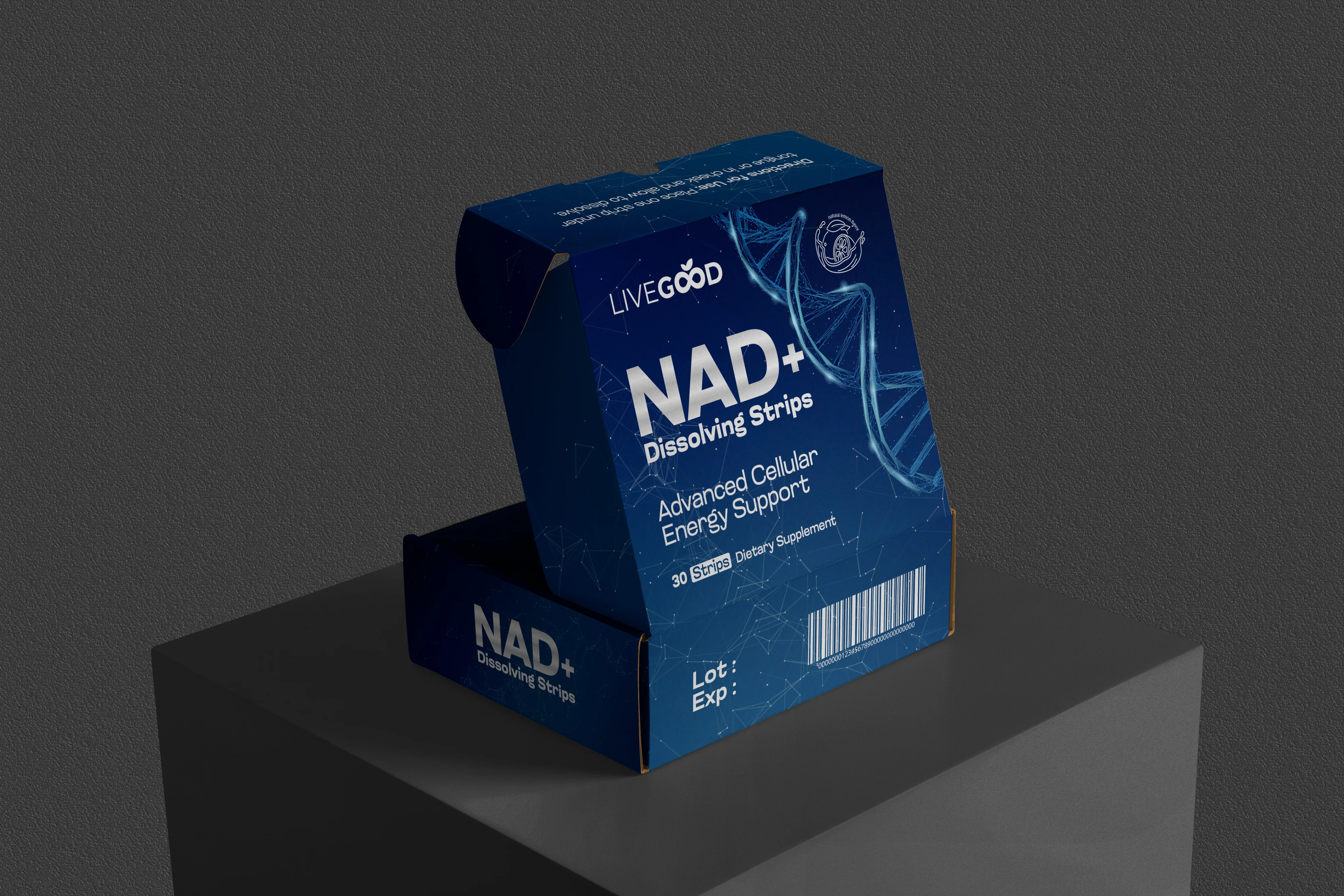 Live Good Supplement Premium Box Packaging Design