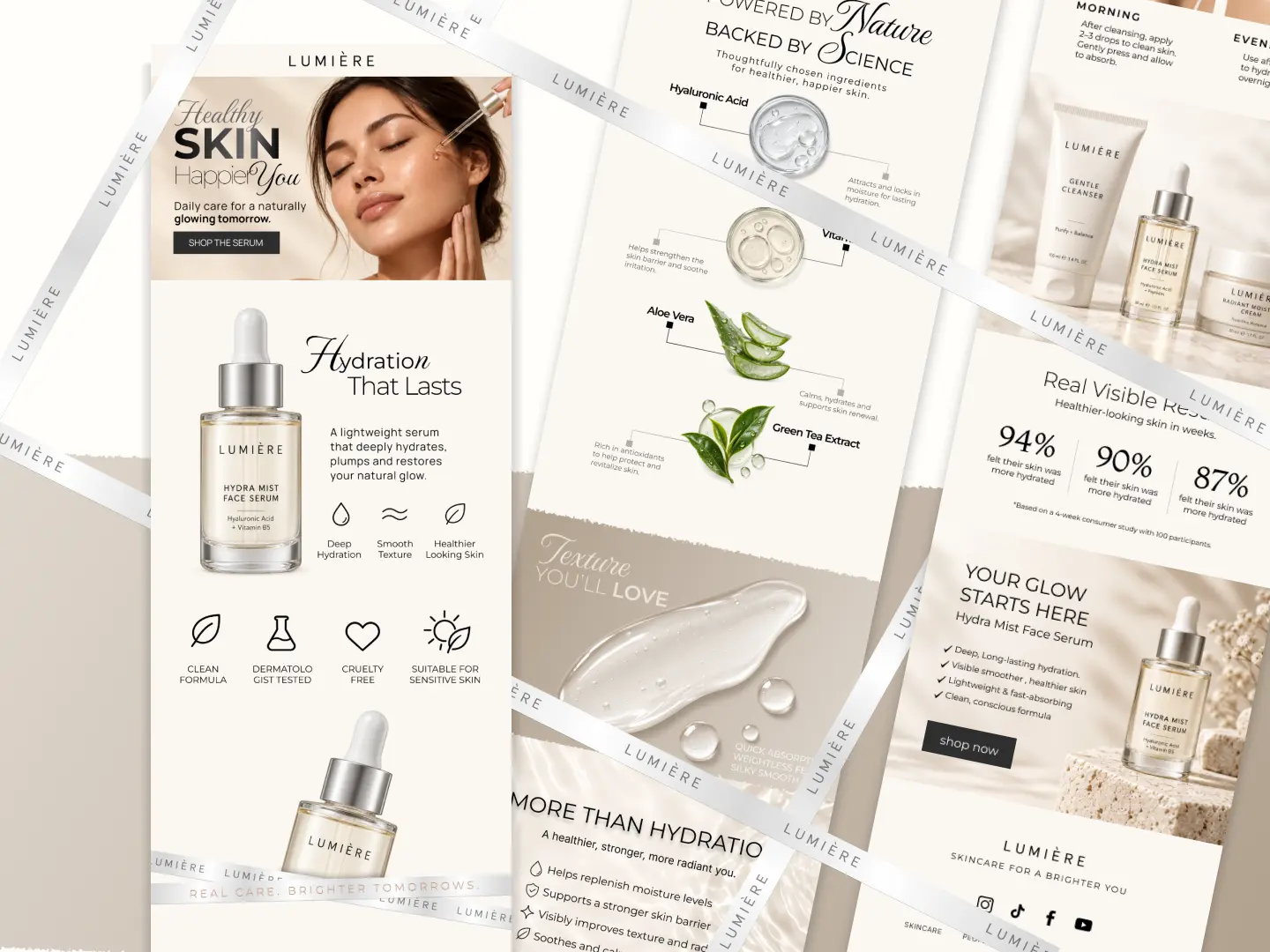 Lumière Skincare – Product Email Template Design