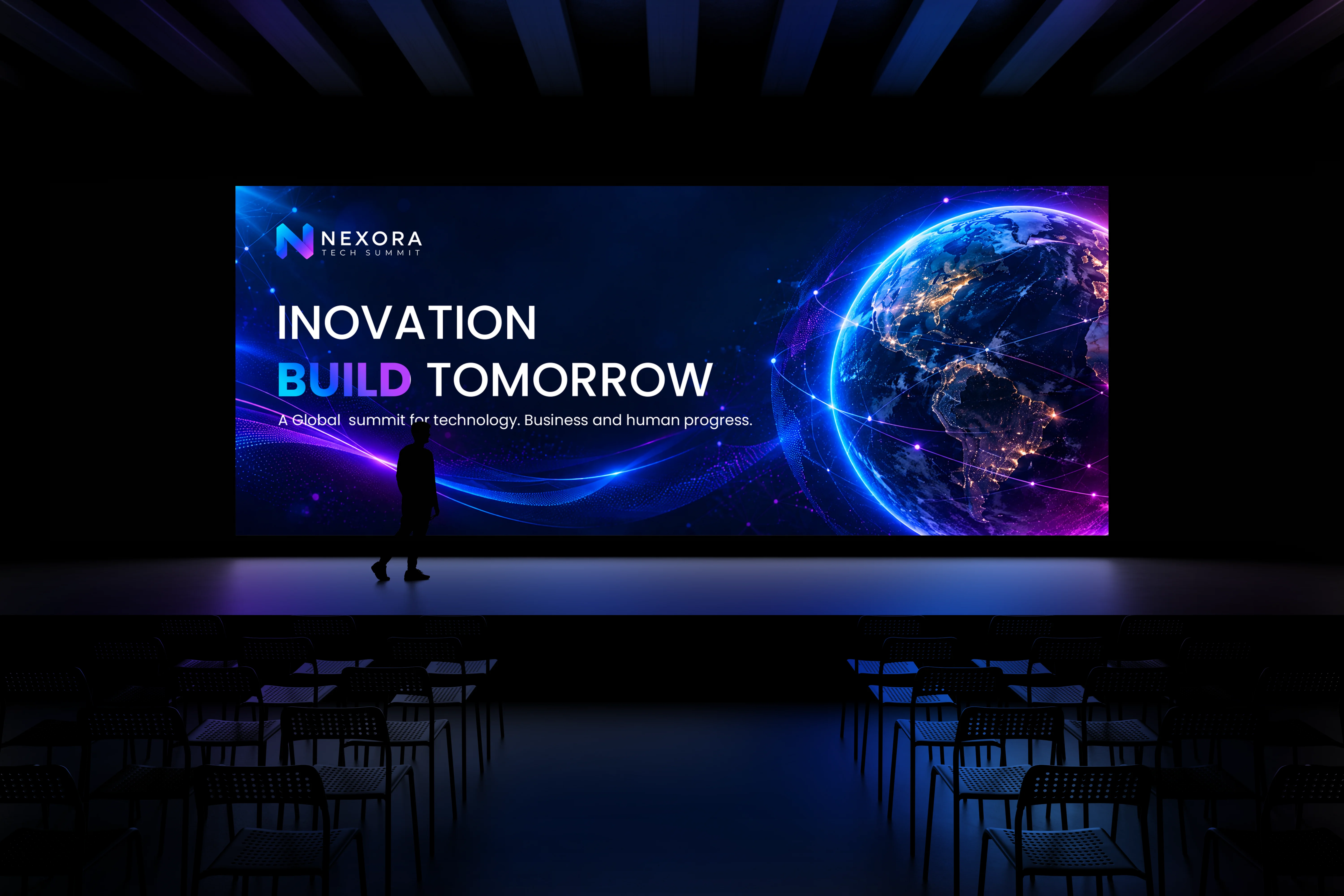 Nexora Tech Summit Backdrop Design